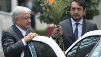 Andy López Beltrán y AMLO. (Foto: Cuartoscuro)