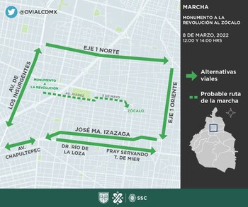 Vías alternas antes afectaciones por