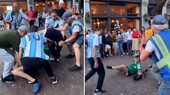Captan en Seattle a cuatro aficionados argentinos agrediendo a un joven mexicano