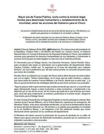 Esta es la comunicación oficial