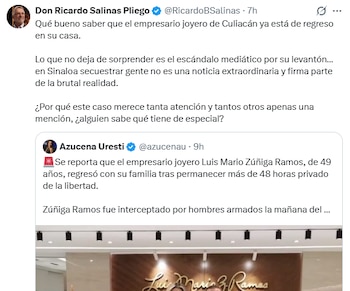 Ricardo Salinas Pliego cuestionó la cobertura del secuestro en redes. Crédito: X