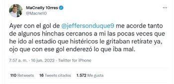 A través de Twitter 'Mac'