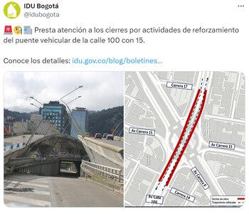 Cierres viales Bogotá - crédito