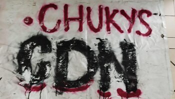 Narcomanta del CDN en Monterrey.