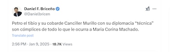 El concejal Daniel Briceño responsabilizó