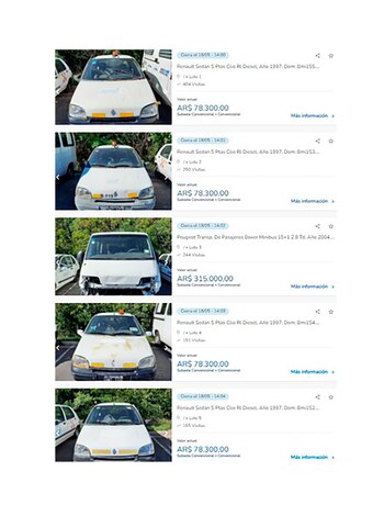 El remate finalizará el próximo