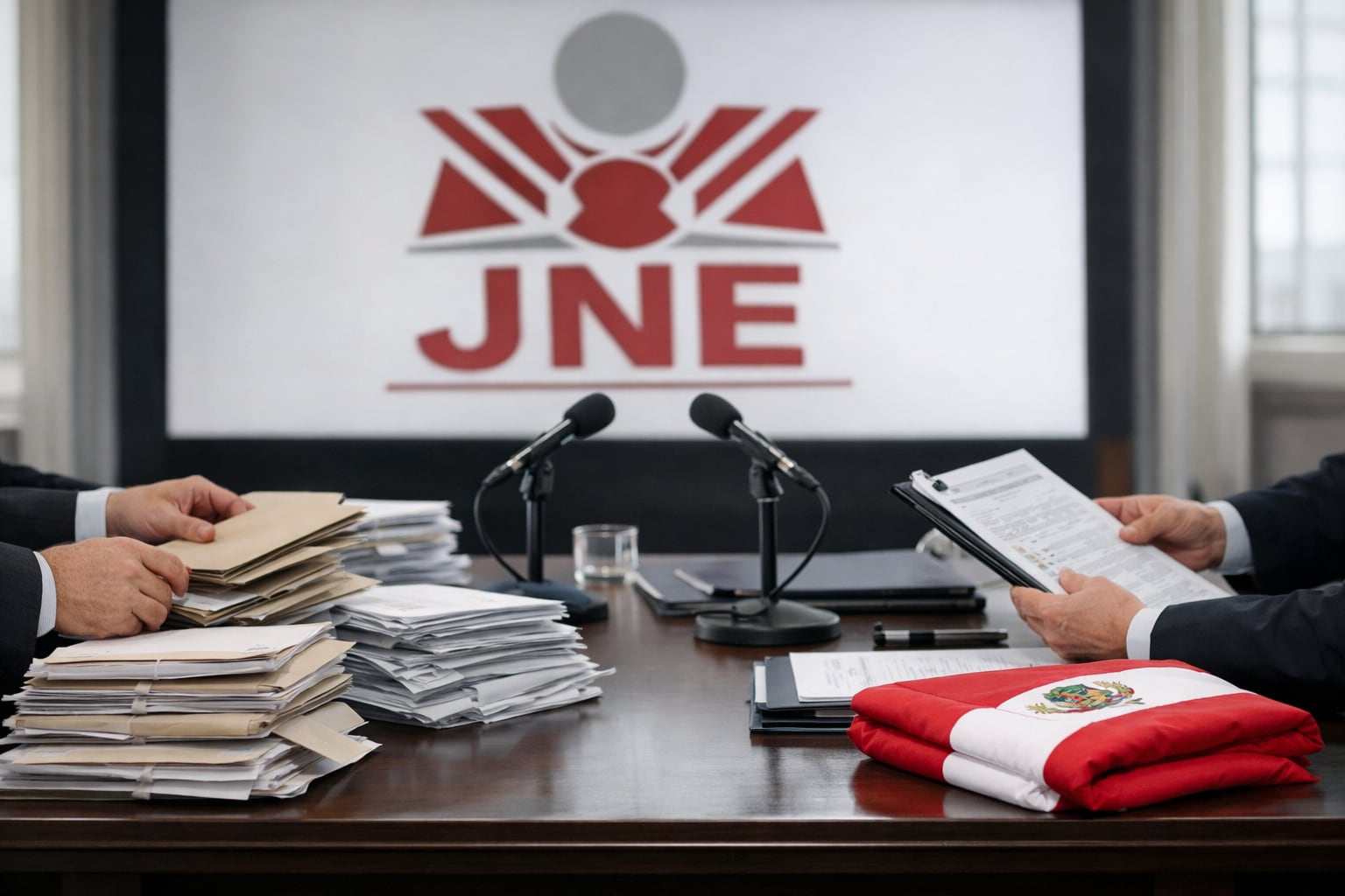 El Jurado Nacional de Elecciones (JNE) realizarán la proclamación oficial de los resultados electorales en una ceremonia llevada a cabo en la sala institucional de su sede en Perú. Durante el acto, las autoridades del organismo detallarán los resultados finales del proceso electoral, respaldando la transparencia y legitimidad de los comicios. (Imagen Ilustrativa Infobae)