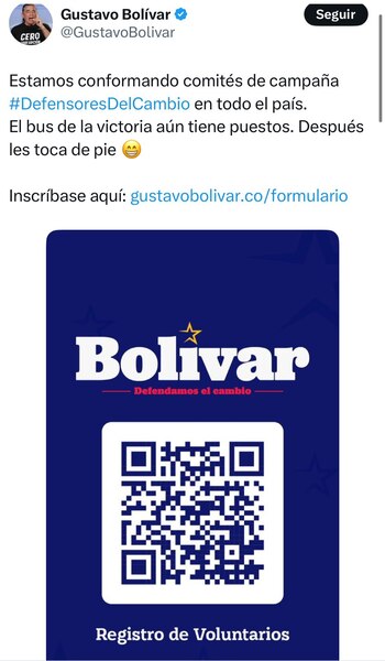Gustavo Bolívar está buscando personas