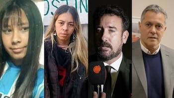 Imagen compuesta de cuatro retratos. De izquierda a derecha: una joven sonriente, una mujer de cabello largo, un hombre con barba hablando y un hombre con blazer