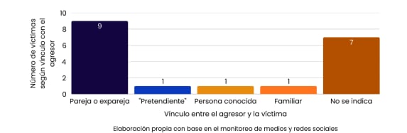 Nueve de las víctimas de feminicidio en 2025 tenían como agresor a su pareja o expareja, según el monitoreo del OUDH