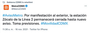 El servicio estará interrumpido hasta