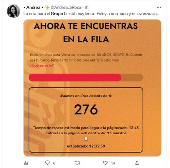 Fans de Grupo 5 desesperados