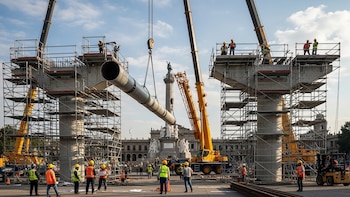 La municipalidad de Guatemala inicia el montaje electromecánico del AeroMetro en Plaza España