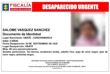 La Fiscalía compartió un afiche para buscar a Salomé Vásquez Sánchez - crédito @escriboconlaizq/X