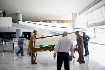 Preparativos para la ceremonia de