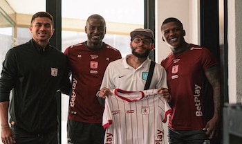 Duván Vergara en su visita a la concentración de América de Cali - crédito @americadecali/Instagram