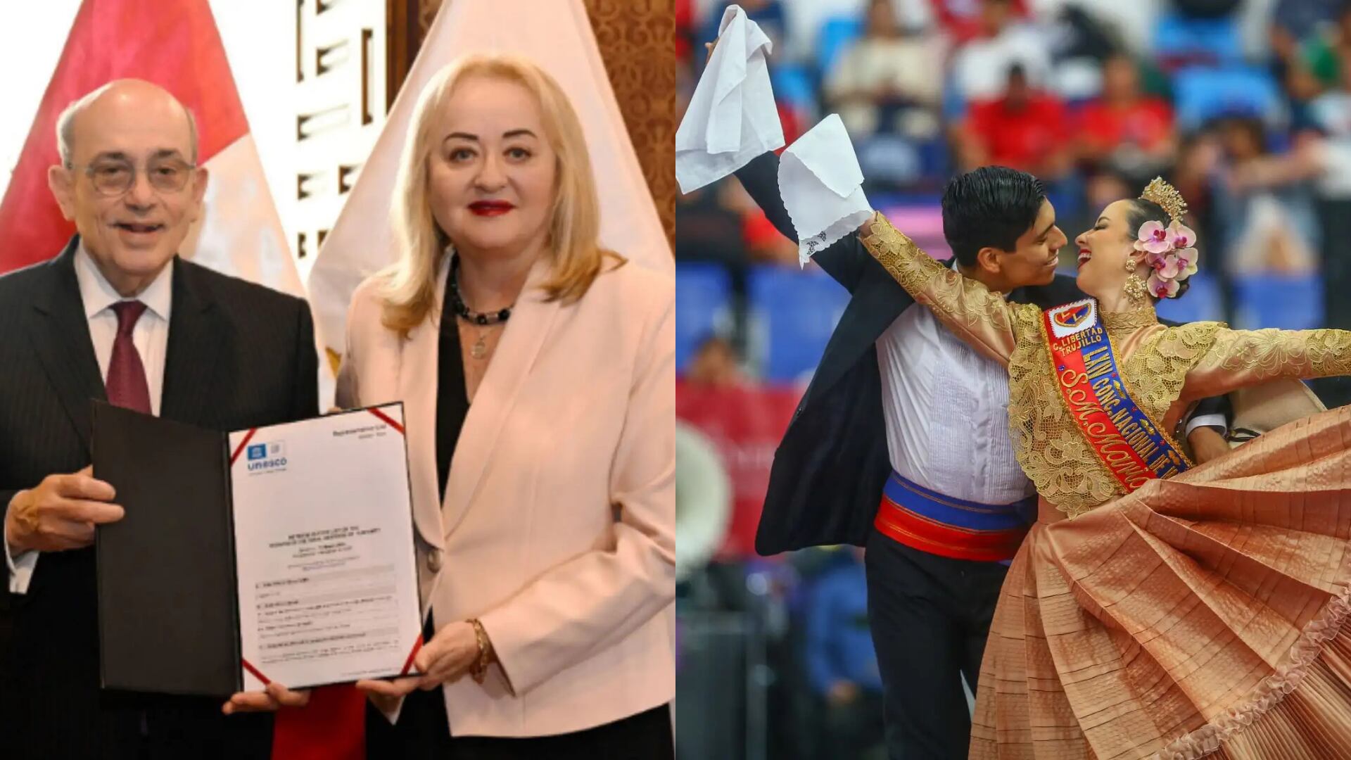 Gobierno peruano impulsa postulación de la marinera como patrimonio cultural de la humanidad. (Foto composición: Infobae Perú/Agencia Andina)