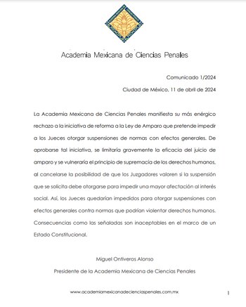 La Academia emitió un comunicado