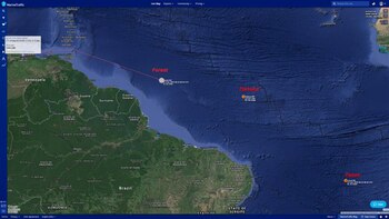 Los buques iraníes se encuentran