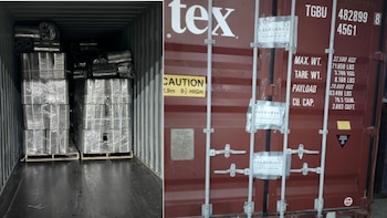 La droga interceptada por la