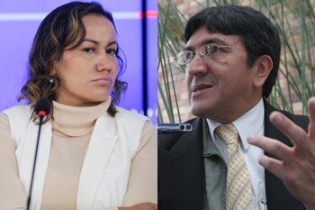 Carolina Corcho y Pedro Santana