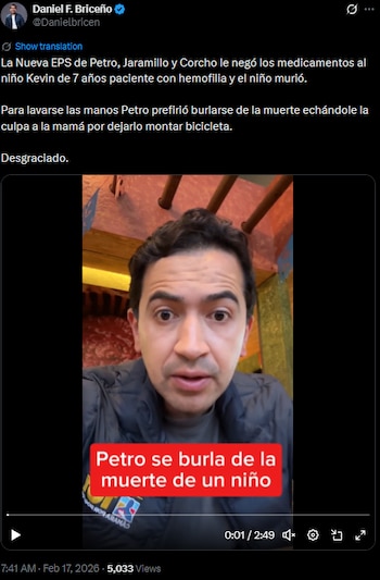 Daniel Briceño lanzó pullas contra