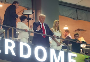 El presidente Donald Trump junto