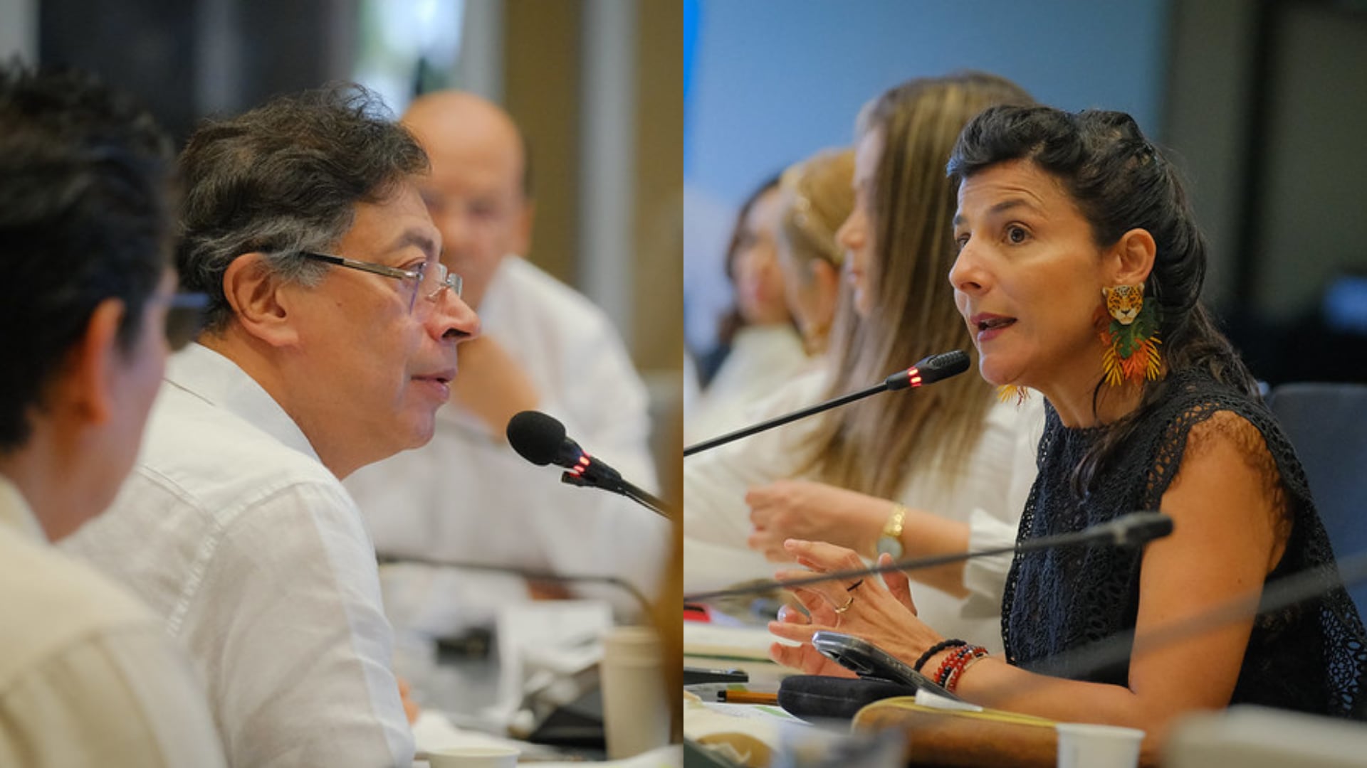 Gustavo Petro interrumpió a la ministra de Ambiente, Irene Vélez - crédito Ovidio González/Presidencia