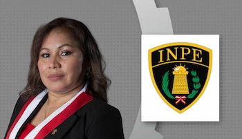 Foto de Francis Paredes com a faixa presidencial, ao lado da foto do INPE (Instituto Penitenciário Nacional) em fundo cinza