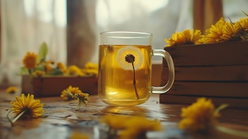 Infusión de diente de león y jengibre: remedio natural contra la hinchazón de piernas y tobillos