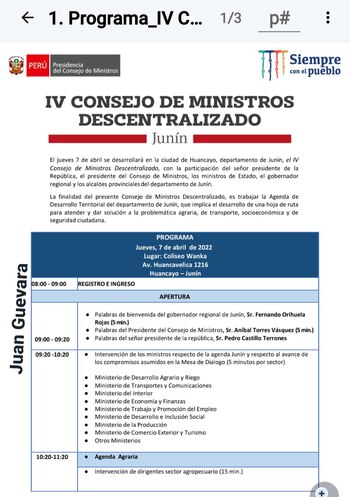 Programa del Consejo de Ministros