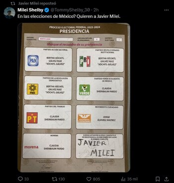 El presidente de Argentina compartió