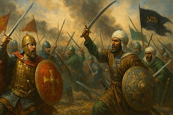 Una batalla del siglo IX, entre el Imperio Bizantino y el Califato Abasí (Imagen Ilustrativa)