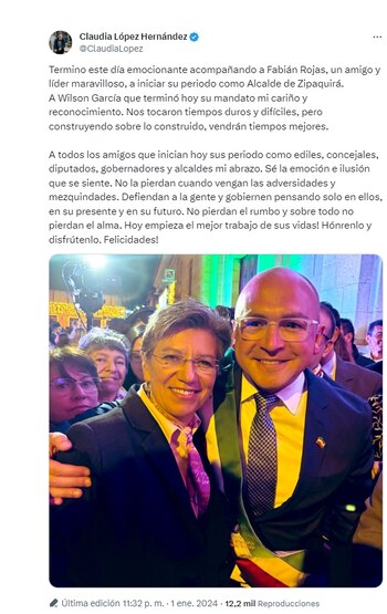 Claudia López en la posesión