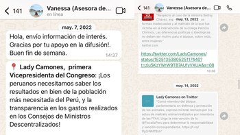 Difusión de información por parte