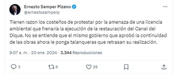 Ernesto Samper respaldó a los