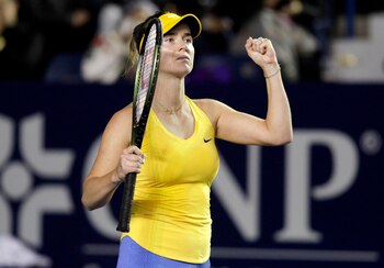 La tenista Elina Svitolina celebró