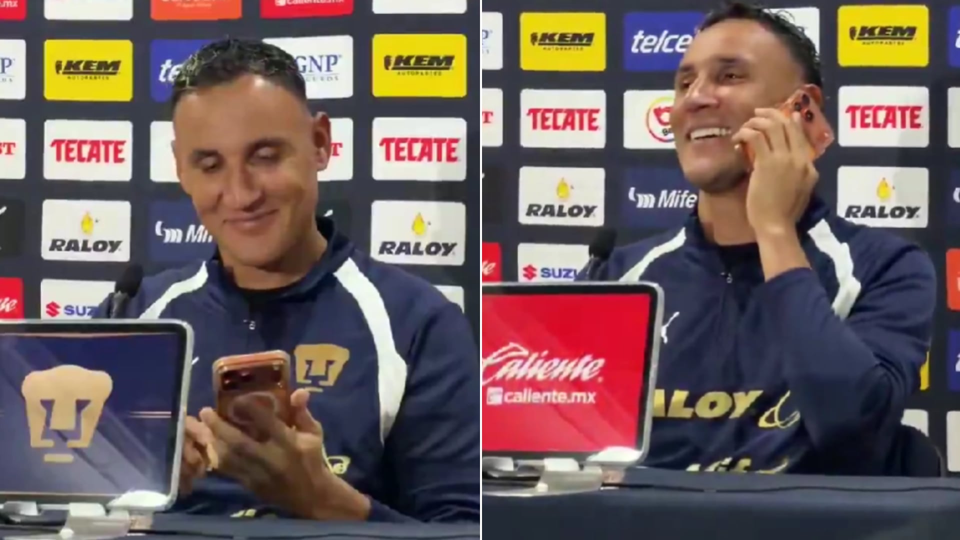El momento en el que Keylor Navas atiende la llamada