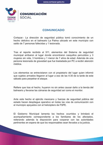 El municipio de Cortazar confirmó