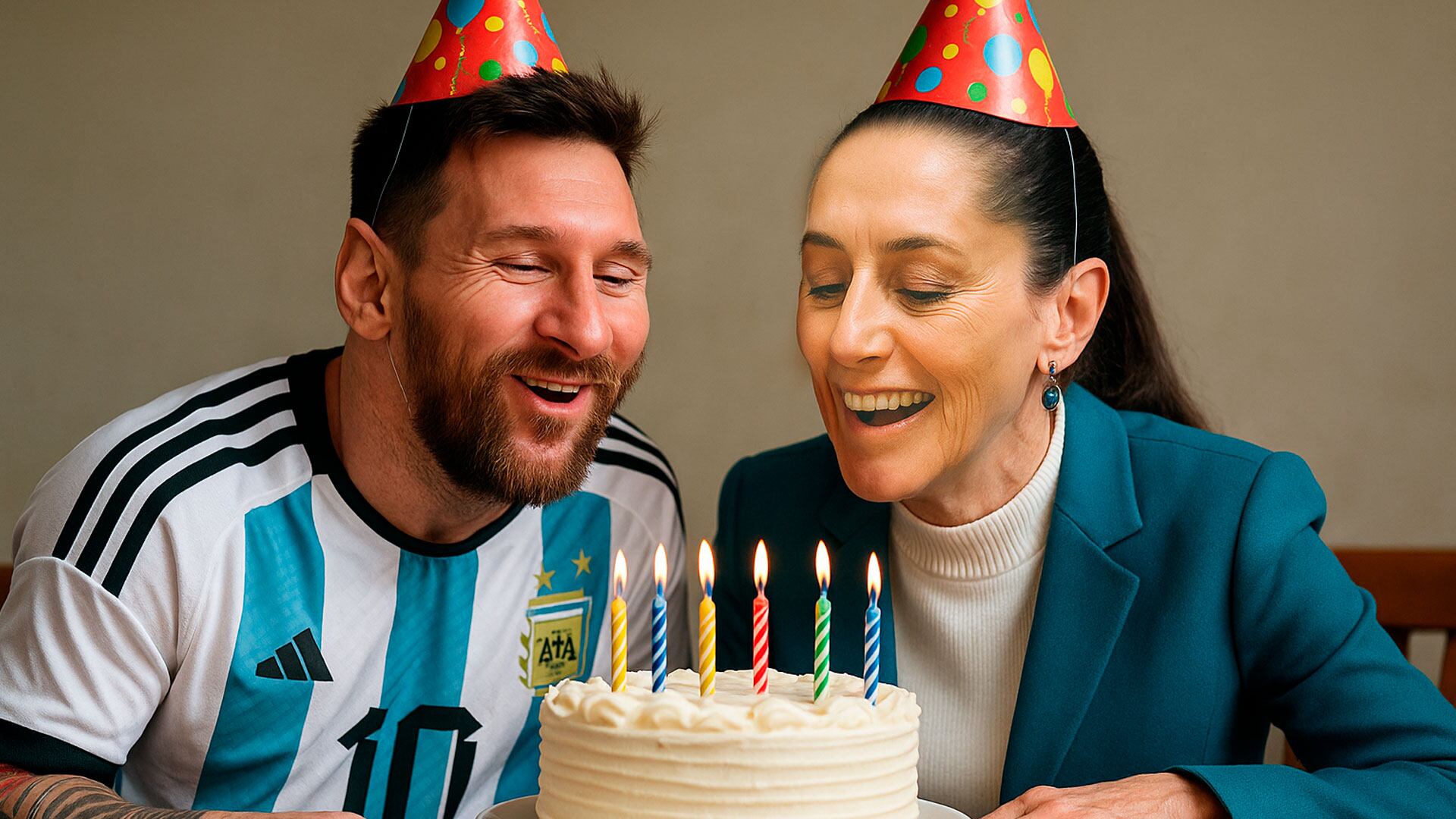 Tanto la presidenta como el futbolista argentino son de los nombres más mediáticos en México. (Imagen ilustrativa Infobae)