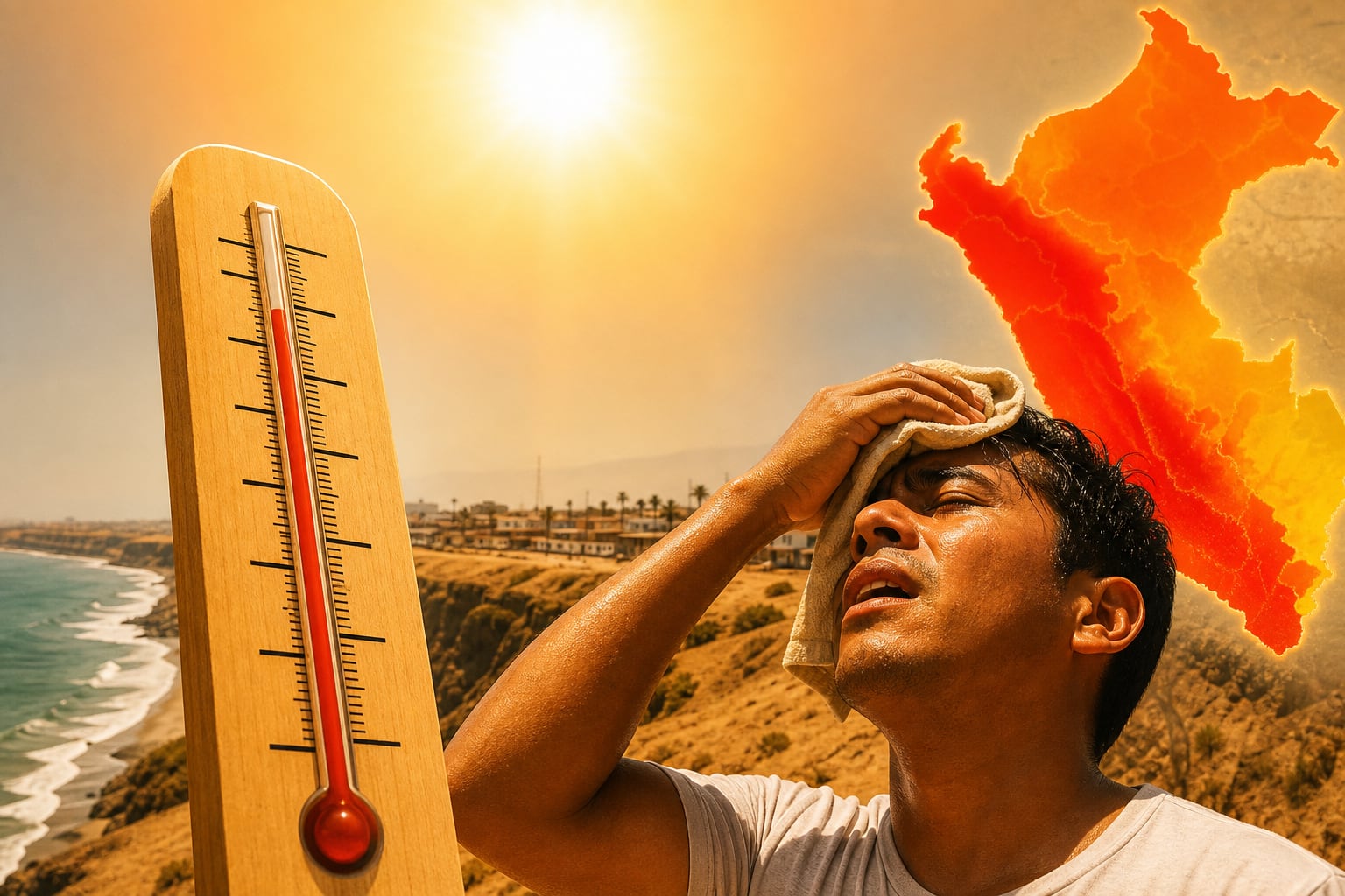 El Servicio Nacional de Meteorología e Hidrología prevé temperaturas de hasta 40 °C en la costa norte del Perú durante la primavera y el verano. (Imagen Ilustrativa Infobae)