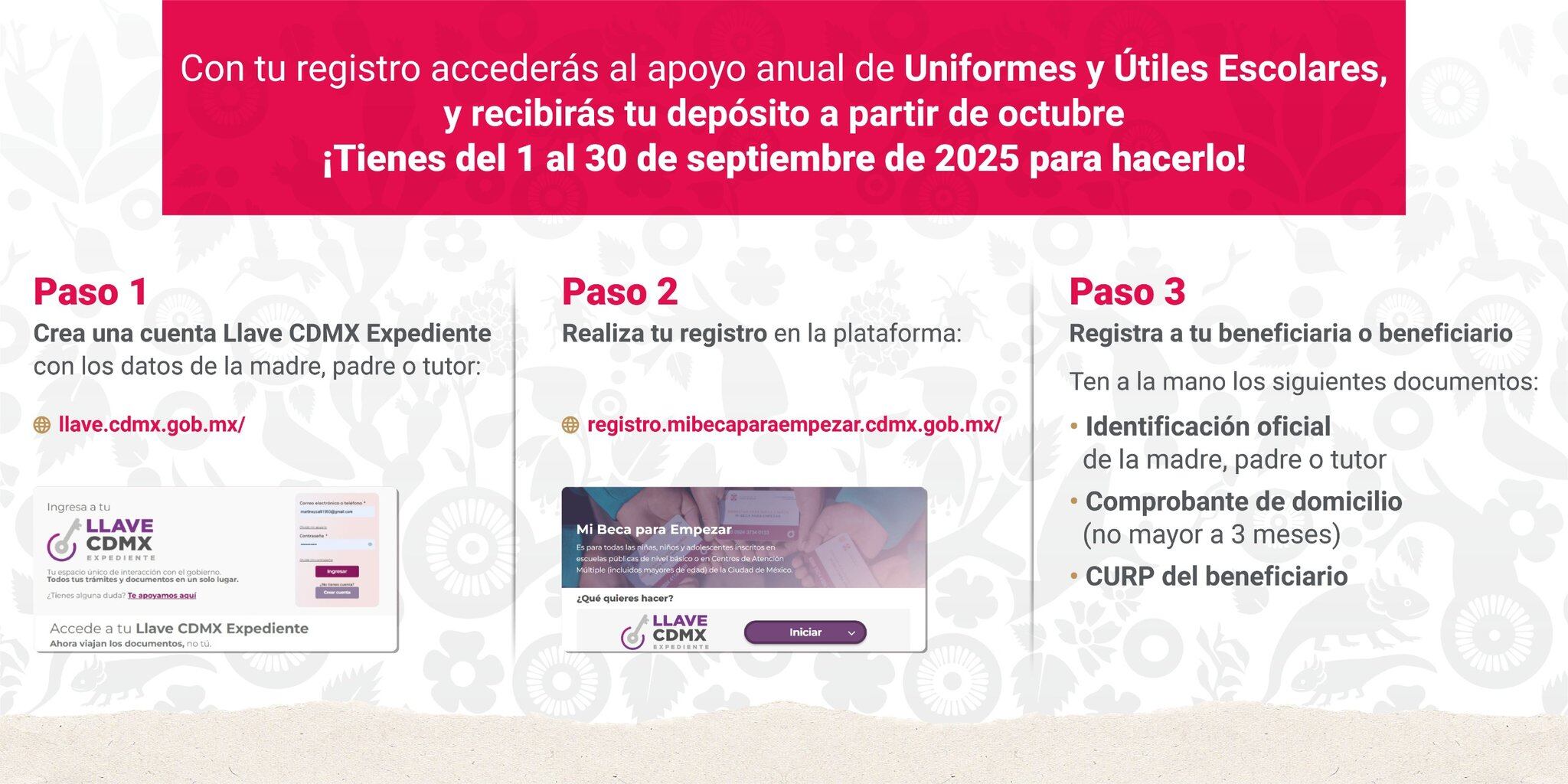 Así te debes de registras a Mi Beca para Empezar este 2025. Foto: X/@@BienestarEdu.