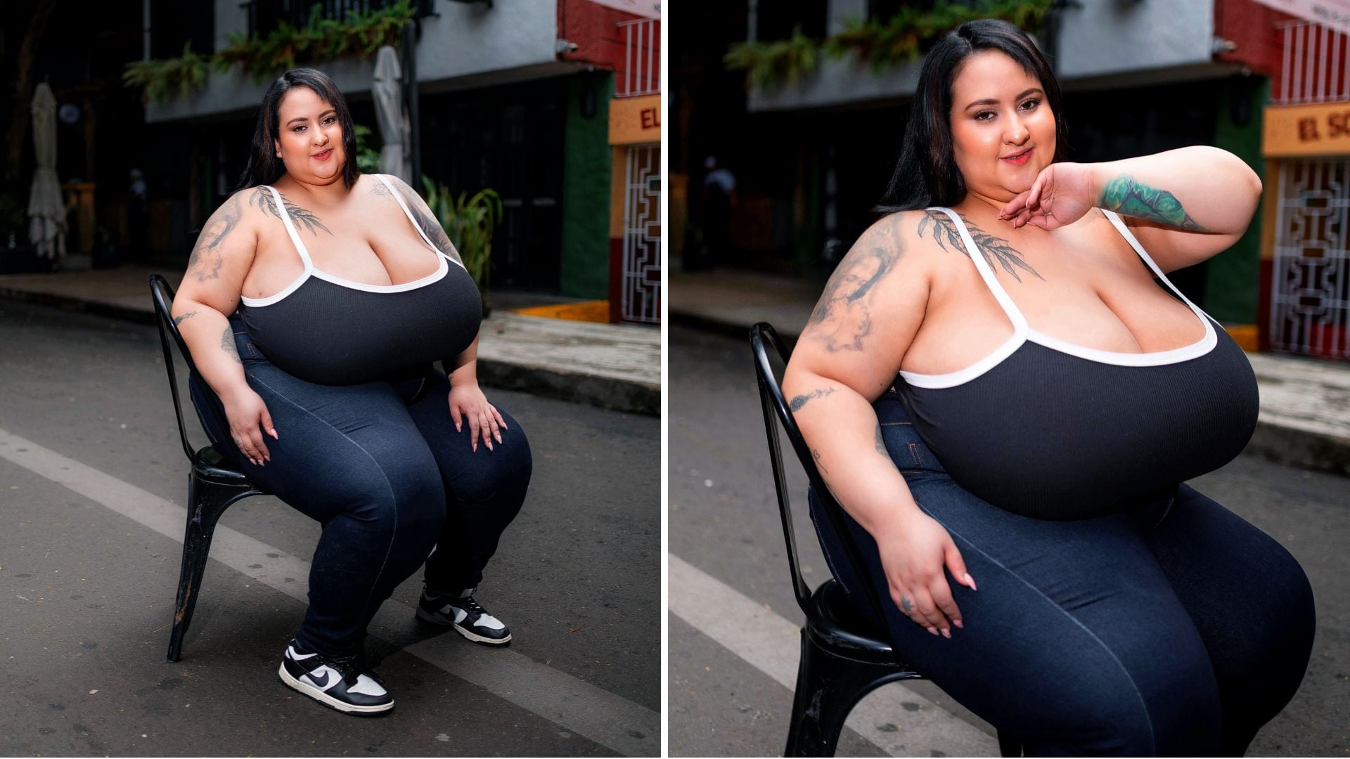 Emma Roose quedó presentada como “la colombiana con los senos más grandes” tras revelar que su talla de sujetador es 46K - crédito sebasmorenooo/IG