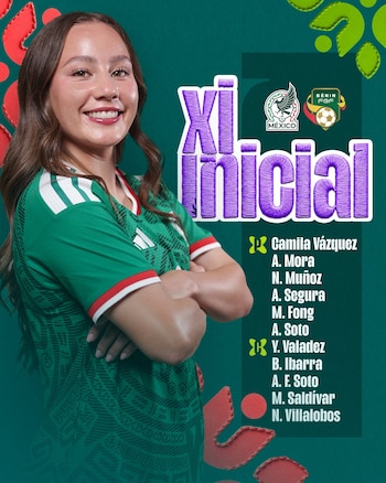 Alineación de México en su primer partido.