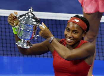 Gauff con el trofeo de campeona (Foto: Reuters/Shannon Stapleton)