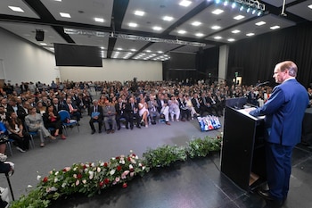 En su discurso, el gobernador