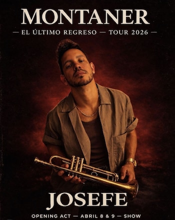 El colombiano Josefe será el encargado de abrir los conciertos de Ricardo Montaner en el Movistar Arena de Bogotá los días 8 y 9 de abril.