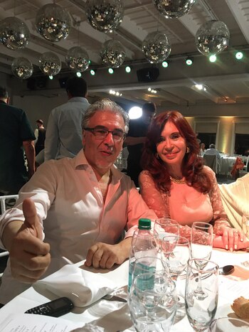 Cristina Kirchner junto al periodista
