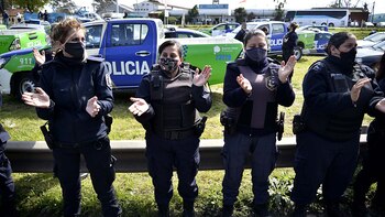 Efectivos en una movilización en