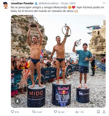 Jonathan Paredes tiene importantes logros